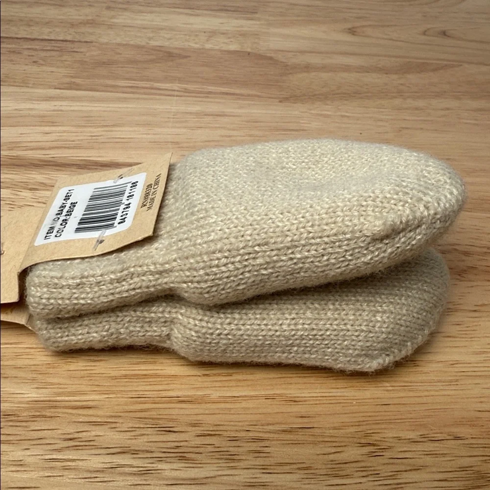 New C.C Baby Mittens in beige